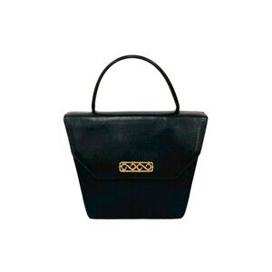 CELINE Calf Leather Mini Tote Bag with Red Lining, Black and Red, 20527